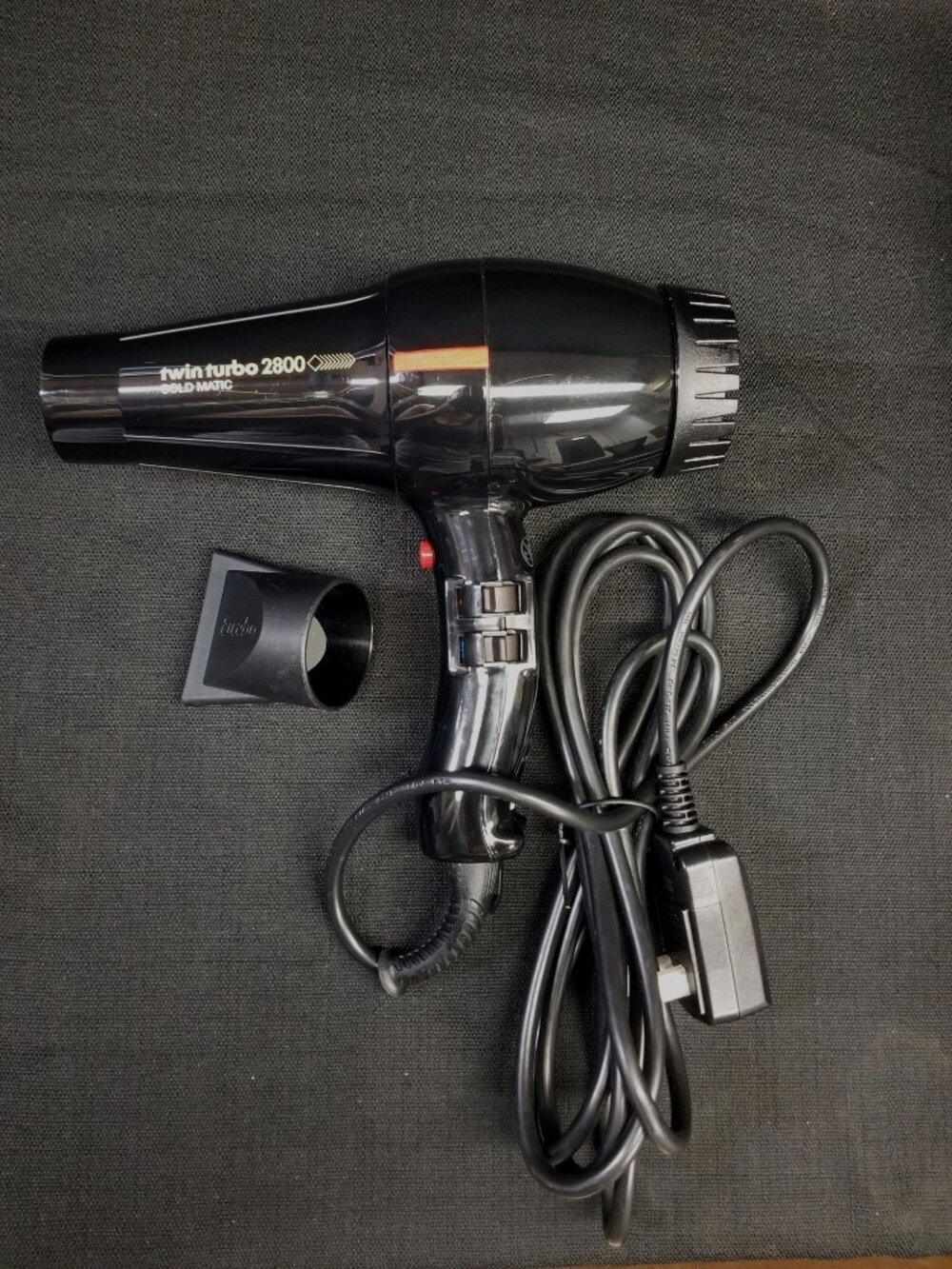 Turbo Power Twin Turbo 2800 Coldmatic Hair Dryer Black NEW NO BOX!